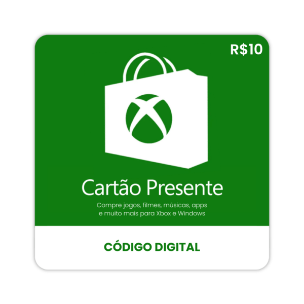 Gift Card para Xbox de 10 reais