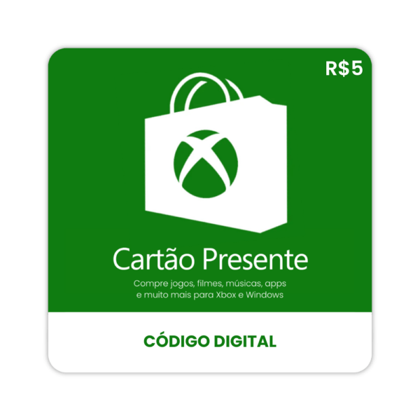 Gift Card para Xbox de 5 reais