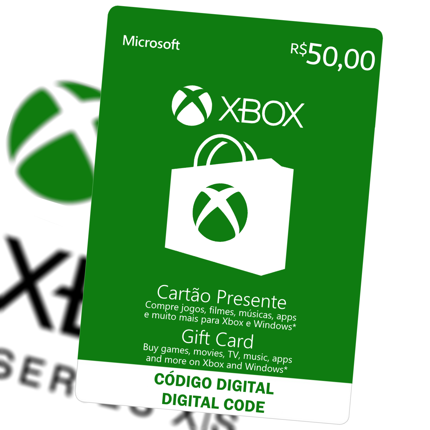 Gift Card Xbox 50 Reais em Promoção na Americanas