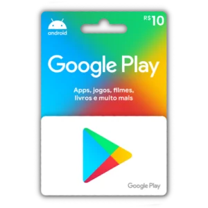 Gift Card da Google Play no valor de 10 reais