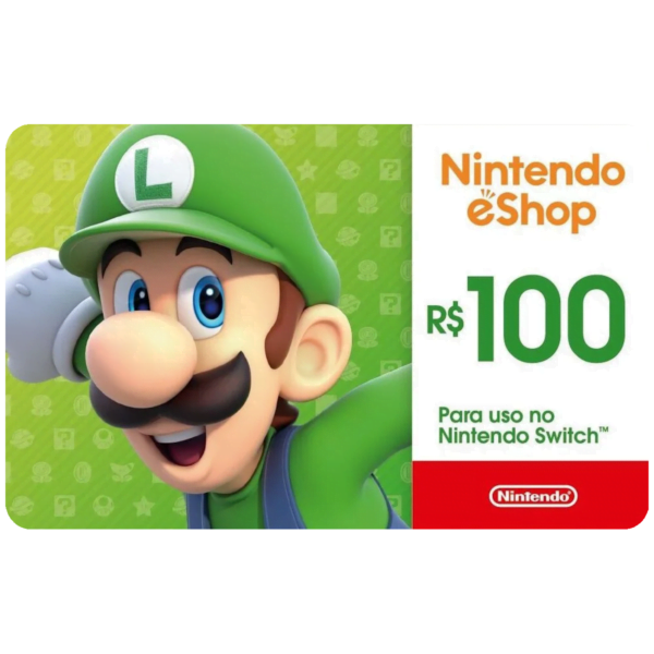 Gift Card Nintendo eShop 100 reais